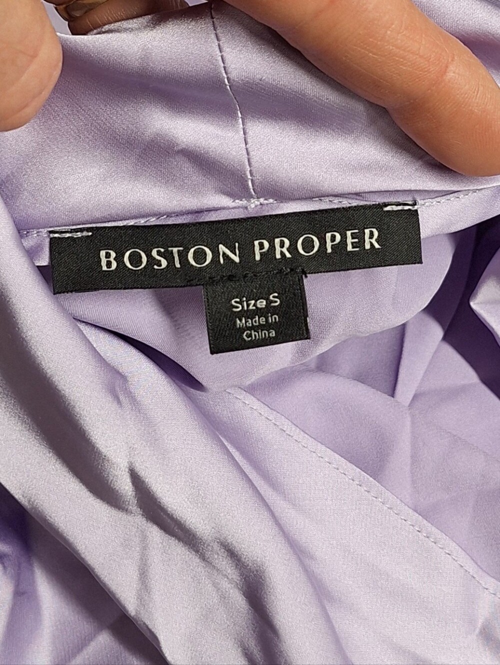 Boston Proper Marilyn Cowl-Neck Charmeuse Blouse, Small, Style#2BK4577 - Picture 2 of 13